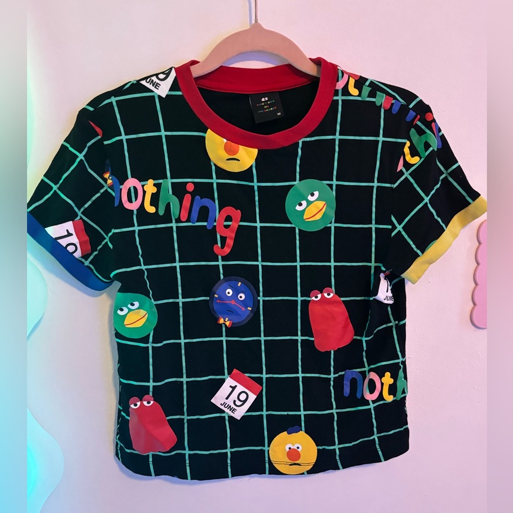 Lazy Oaf x DHMIS Don’t Hug Me I’m Scared Graphic Tee with Colorful Accents